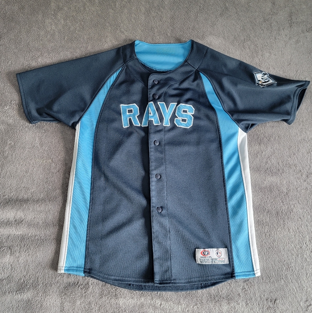 Tampa Bay Rays Button Up Kids Jersey 10-12